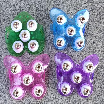 China Protable 5 Steel Balls Butterfly Shape Massage Cellulite Roller Massager for sale