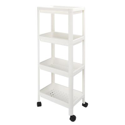 China Bathroom 4 Tier Rolling Storage Utility Cart For Office Kitchen Bedroom Bathroom for sale