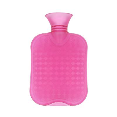 China Factory Beautiful Classic PVC Hot Water Outlet Twill Bag High Quality Transparent Material 500ml Mini Hot Water Bag Hot Water Bottle for sale