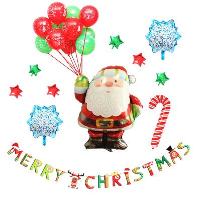 China Morden Christmas Balloon Set Santa Claus Movie Balloon Merry Christmas Letter Balloon Holiday Aluminum Layout for sale