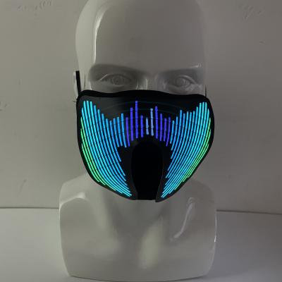 China Fashion High Quality Fashion Praise Party Decorative Mask Charging Luminous Sound Activated Masks for sale