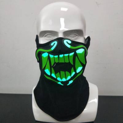 China Halloween Mask LED Lighted Up Masks EL Wire Party Decorated Masks for sale