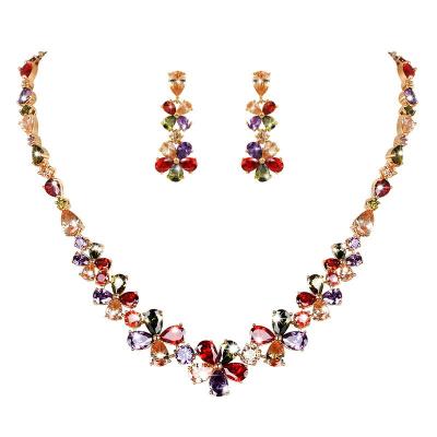 China TRENDY Women Necklace Jewelry Set Wedding Bridal Jewelry Set Party Jewelry Luxury Sets for sale