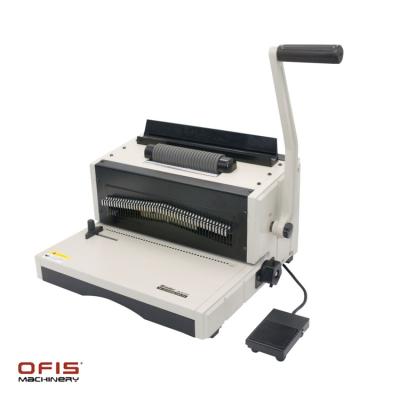 China Electric Spiral Ring Book Binder Desktop Coil Punch and Binding Machine MC8702 for sale