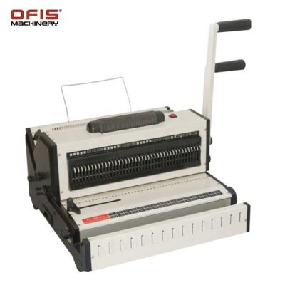 China Multifunction wireb double wireb/coil cw2019 notebook binding machine electric double coil binding use double wire binder for sale