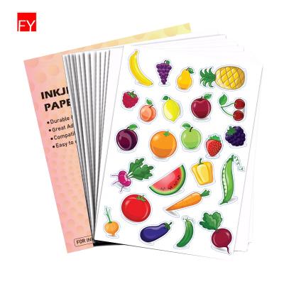 China Waterproof Plastic Inkjet Sheet PVC Printabl Vinyl Printing A4 Printable Sticker for sale