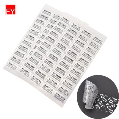 China Waterproof Sticker Security Roll Seal Sheet Violent Custom Hologram Prevent Pull Tamper-proof Void Label for sale