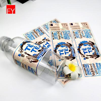 China New factory price waterproof custom glass bottle color printing logo label sticker for sale