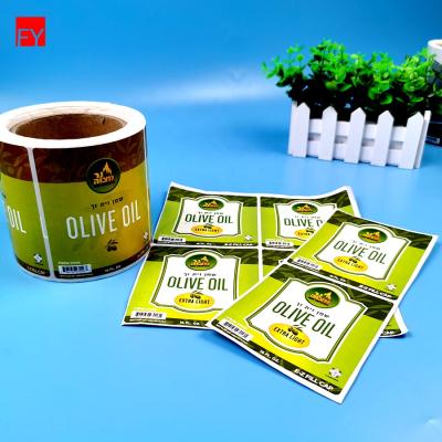 China Waterproof Hot Selling Hair Oil Bottle Design Name Roll Logo Sticker Customized Label for sale