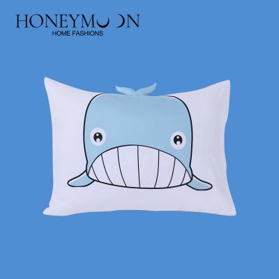 China Super Soft Breathable Whale 3D Anti-Static Digital Envelope Printed Pillow Cover Microfiber Pillow Case Cover for sale