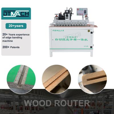 China DTMACH straightener slotting machine woodworking furniture mdf board wood side automatic grooving machine for sale