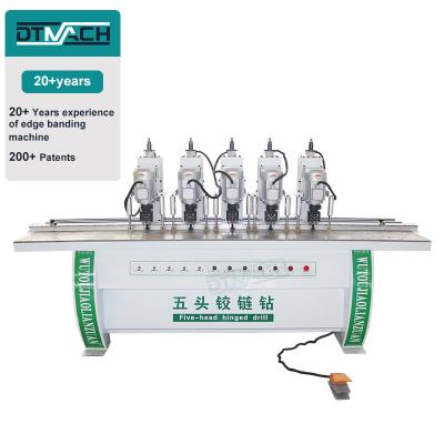 China commercial 5 four head automatic wood door lock and hinge drilling machine for sale