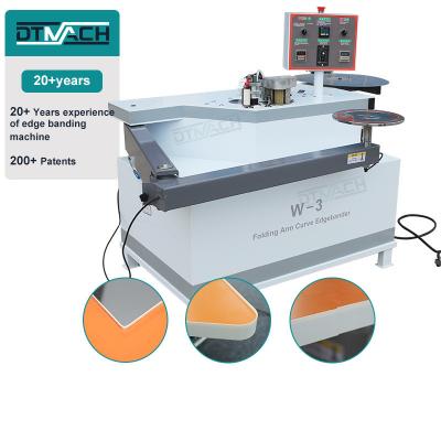 China arm auto curve edge banding machine office furniture MDF board manual pvc abs edge band  line and curve edge banding machine for sale