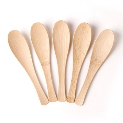 China Wholesale 136mm OEM Bamboo Small Soup Spoon Portable Custom Natural Soft Eco-Friendly Dinner Luncheon Spoon for sale