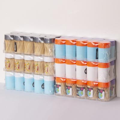 China Wholesale Disposable Bamboo Dental Care Storage Disposable Side 65 Double * 1.8mm Toothpick Bottled Holder Packing Jar for sale