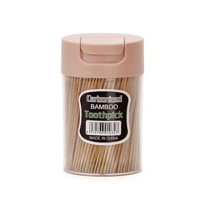 China Hot Selling Low Price Disposable Wooden Storage Tableware Bamboo Carbonated 1.8mm Transparent Food Stick Toothpick Bottle Holder Jar for sale