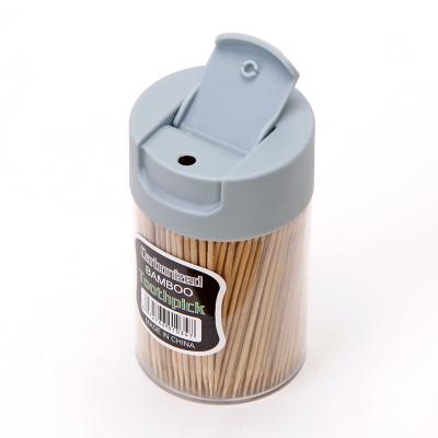 China Manufacturer OEM Wooden Disposable Double Side 65mm 1.8mm Food Stick Toothpick Dispenser Jar Bamboo Carbonated Bottle Holder for sale