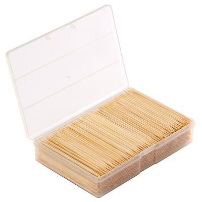 China 65mm*2.0mm Double Side Portable Viable Bamboo Box Storage Box Toothpick Food Sticks for sale