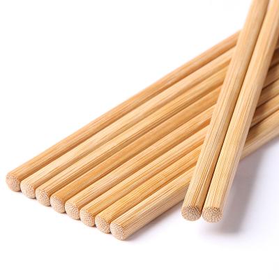 China Disposable Promotional High Quality Cooking Bamboo Wood Washable Kitchen Instruments Reusable 24cm 10 Pairs Set Chinese Chopsticks for sale