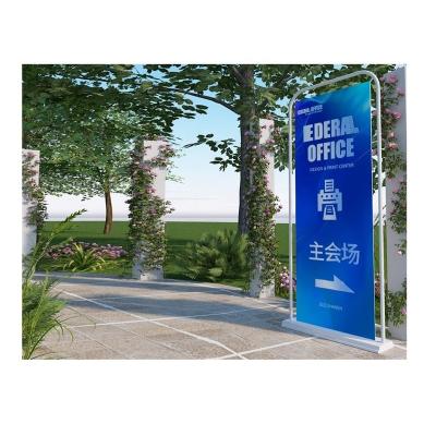 China Durable Manufacturer Wholesale Door Banner Display Stand Show Frame 80*180CM Outdoor Water Injection Door Display Rack for sale