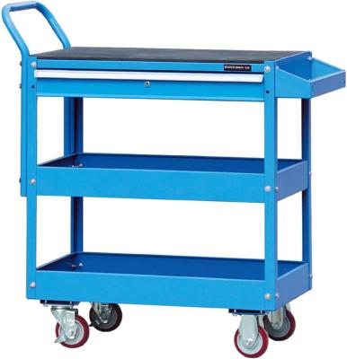 China Assembled On Board 3 Row Steel Auto Tool Trolley Workshop DIY Tool Trolley Beauty Trolley Removable Gardening Tools for sale