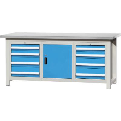 China Beautiful Heavy Duty Workbench Embedded Assembled Workbench Tool Cabinet Good Quality Steel for sale