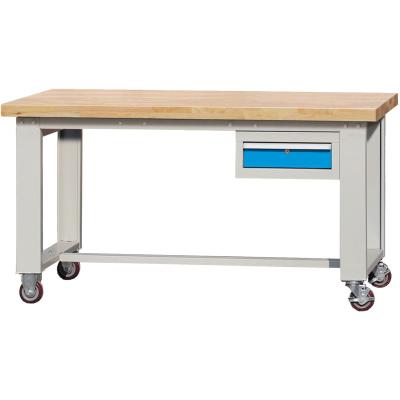 China Value Assembled Boarded Top Steel Tools Heavy Duty Wall Cabinet Metalwork Bench Workbench for sale