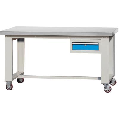 China High Quality Workshop Tool Cabinet Assembled Embedded Industrial Workbench With Wheels for sale