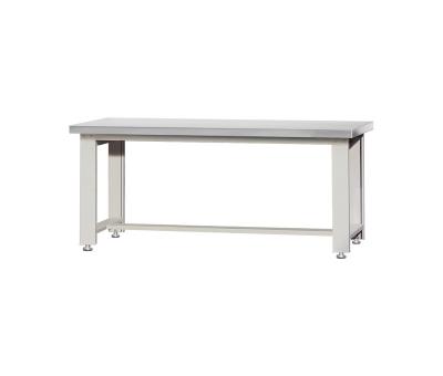 China Assembled Reliable Industrial Metal Workbench Quality Workshop Equipment Embedded Straight Leg Workbench for sale