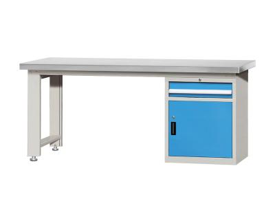 China Assembled Embedded Straight Leg Workbench Workshop Equipment Stainless Steel Liner Workbench for sale