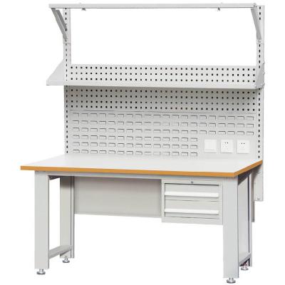 China E600217 Drawer Cabinet Light Fixture Shelf And Pegboard Leg Straight ESD Workbench 300KG for sale