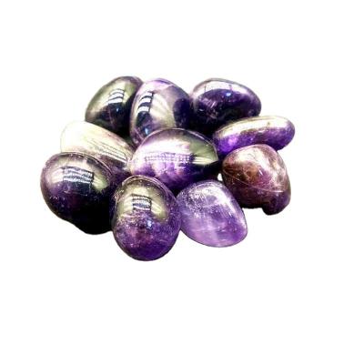 China Wholesale Natural Dreamy Raw Stone Purple Amethyst Handle Grinding Bits Gravel Fish Pot Ornaments Home Furniture for sale