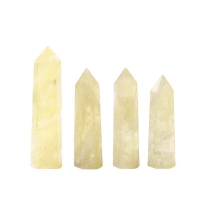 China Wholesale Amethyst Topaz Single Pointed Crystal Column Natural Raw Stone Handwork Grinding Ornaments for sale