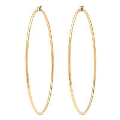 China TRENDY Stainless Steel Hoop Earrings for Women Girls, Hypoallergenic Women's Geometric Stainless Steel Hoops Earrings Loop Earrings Set for sale