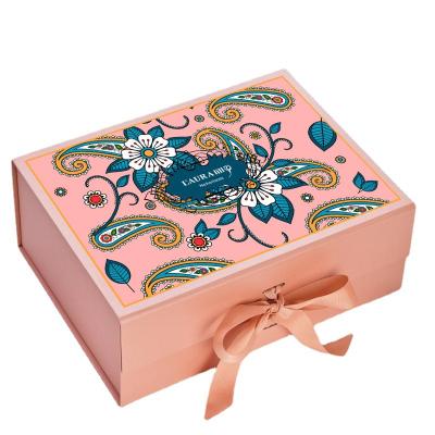 China Recycled Materials Paper Box Gift Folded Paper Box For Cloth Dress T-shirt Packing Cardboard Magnetic Paper Box Biodegradable for sale