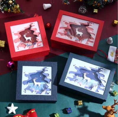 China Luxury Recycled Materials Christmas Deer Gift Children Decorative Baby Clothing Packaging Box for sale