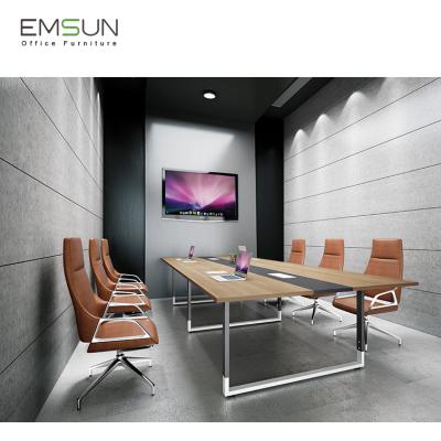 China Modern PANEL Office Furniture Office Meeting Conference Table Shaping Long Table For 12 Person for sale