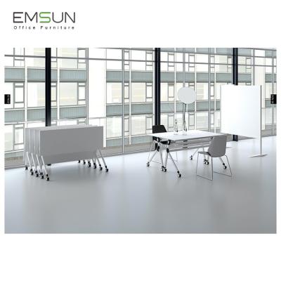 China Folding Conference Table Modular Office Training Table Desk ZON-1-1206 Meeting Table Foldable Design for sale