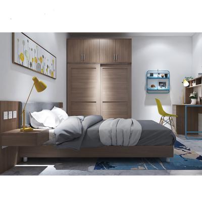 China PANEL China Manufacturer Modern Apartment Hotel Bedroom Furniture Design With Sofa Bed for sale