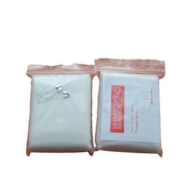 China 100% Medical Cotton Gauze Save Parts Laundered Triangular Bandages For First Aid Training Non Woven for sale