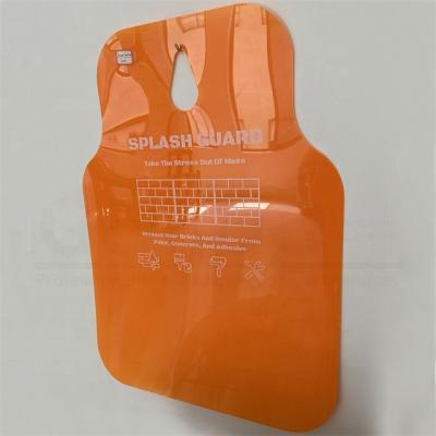 China Good Quality Orange Polypropylene Splash Guard Hanging Plastic Outdoor Sign Board for sale