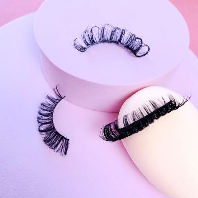 China Natural soft eyelash winged extensions russian d curl lashes russian 3d faux mink strip eyelashes with custom packaging for sale