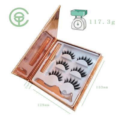 China Natural Soft Directly Real Factory Private Label Handmade Eyeliner Highlights Magnetic Mink Eyelashes for sale