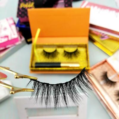 China Eurpoen Natural Soft Fashion Own Mink Eyelashes Luxury Brand Magnetic Eyeliner Highlights for sale