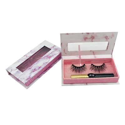 China Custom Clean Natural Soft Mink Eyeliner Magnetic Eyelashes Fake Seller Best Logo Quality Trendy Reusable Magnetic Lashes New for sale