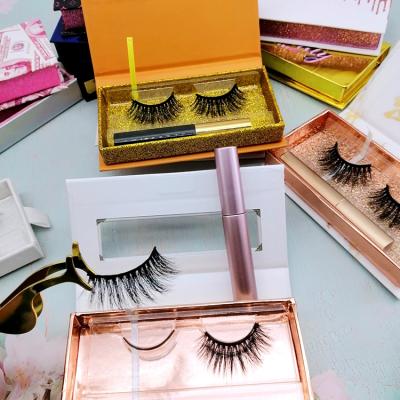 China 3D Mink Magnetic Eyelashes Ultra Thin Reusable False Eyeliner Packaging Custom Made Soft Natural Hard for sale