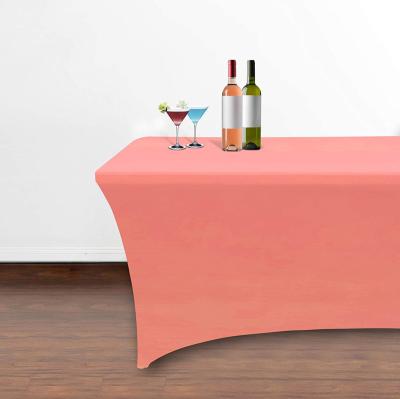 China Anti Static 6ft Stretch Spandex Table Cover For Standard Folding Tables for sale