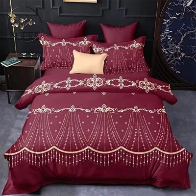 China Nondisposable Bedding Set With Comforter Sheet Queen King Size Bedsheets Luxury Space Fashion Quantity Cover Geometric Wedding Techniques for sale