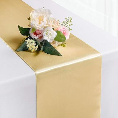 China Wholesale Cheap Fancy Elegant Vintage Table Runner Satin Table Runners For Birthday Weeding Banquet for sale