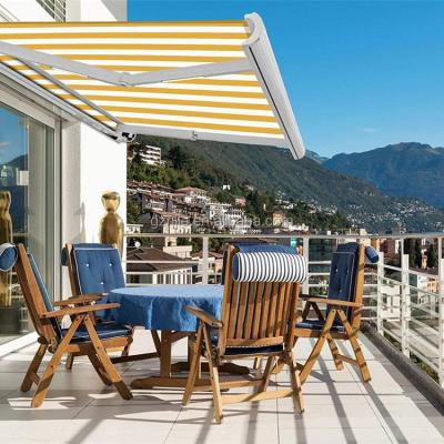 China 2020 Door Balcony Sun Rain Protect System Electric Folding Retractable Awning With Wind Sensor for sale